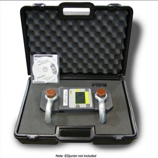 Dillon AWT05-506317 EDjr-1T EDjunior Digital Dynamometer with 2 Shackles, 2500 lbf / 1000 Kg Capacity