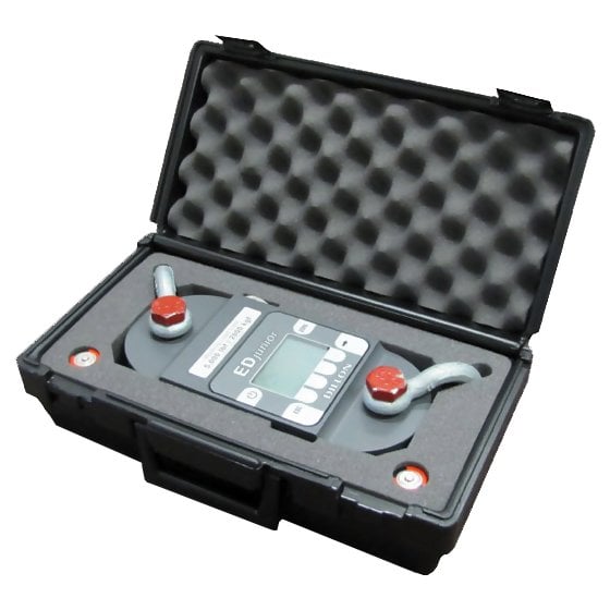 Dillon AWT05-506317 EDjr-1T EDjunior Digital Dynamometer with 2 Shackles, 2500 lbf / 1000 Kg Capacity